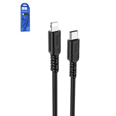 USB-кабель Hoco X62 Fortune, Power Delivery, Type-C, Lightning, 100 см, 20 Вт, чорний