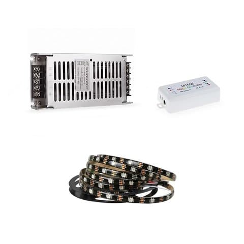 Светодиодная лента SMD5050, WS2812B (5 м) +, Bluetooth-контроллер + блок питания