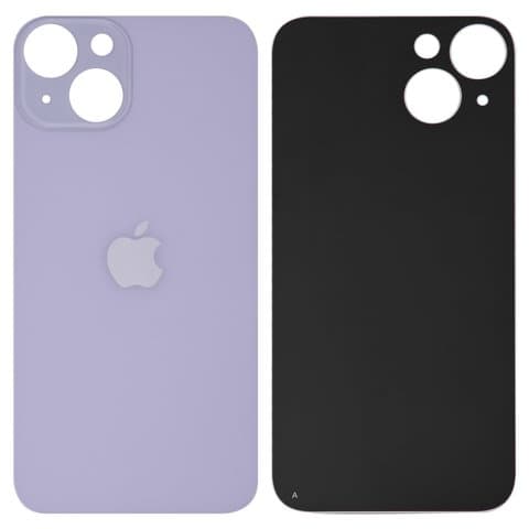 Задняя крышка Apple iPhone 14, фиолетовая, нужно снять стекло камеры, small hole, Original (PRC) | корпус, панель аккумулятора, АКБ, батареи