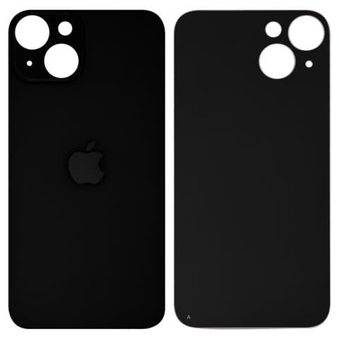 Задняя крышка Apple iPhone 14, черная, Midnight, нужно снять стекло камеры, small hole, Original (PRC) | корпус, панель аккумулятора, АКБ, батареи