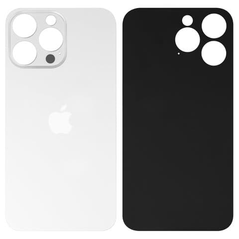 Задняя крышка Apple iPhone 14 Pro Max, белая, нужно снять стекло камеры, small hole, Original (PRC) | корпус, панель аккумулятора, АКБ, батареи