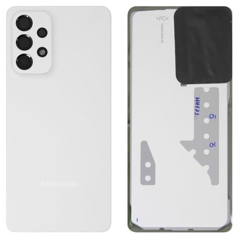 Задняя крышка Samsung SM-A736 Galaxy A73 5G, белая, со стеклом камеры, Original (PRC) | корпус, панель аккумулятора, АКБ, батареи
