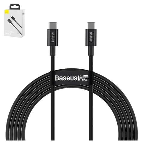 USB-кабель Baseus Superior, Type-C на Type-C, 200 см, Power Delivery (100 Вт), 5 А, черный, #CATYS-C01