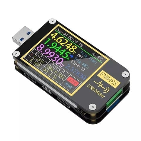 USB-тестер FNIRSI FNB48S (без, синяяtooth)
