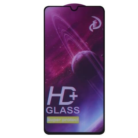Закаленное защитное стекло Samsung SM-M135 Galaxy M13, SM-M236 Galaxy M23, совместимо с чехлом, Full Glue (клей по всей площади стекла), черное, 