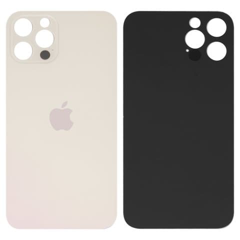 Задняя крышка Apple iPhone 12 Pro, золотистая, нужно снимать стекло камеры, small hole, Original (PRC) | корпус, панель аккумулятора, АКБ, батареи
