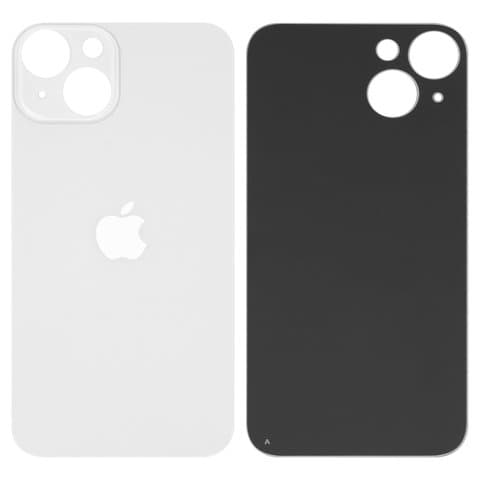 Задняя крышка Apple iPhone 14, белая, Starlight, не нужно снимать стекло камеры, big hole, Original (PRC) | корпус, панель аккумулятора, АКБ, батареи