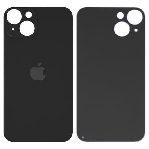 Задняя крышка Apple iPhone 14, черная, Midnight, не нужно снимать стекло камеры, big hole, Original (PRC) | корпус, панель аккумулятора, АКБ, батареи