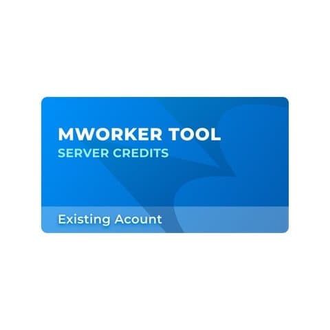 Серверные кредиты MWorker Tool (пополнение существующего аккаунта)