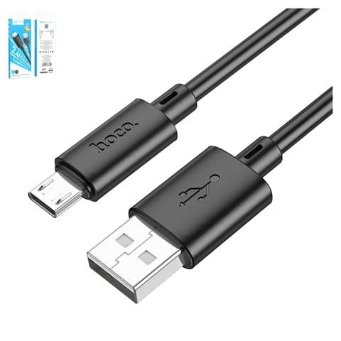 USB-кабель Hoco X88, Micro-USB, 100 см, 2.4 А, чорний