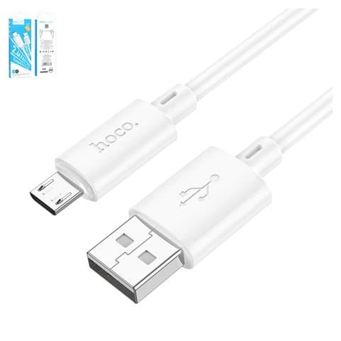 USB-кабель Hoco X88, Micro-USB, 100 см, 2,4 А, білий