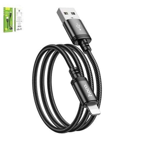 USB-кабель Hoco X89, Lightning, 100 см, 2.4 А, чорний