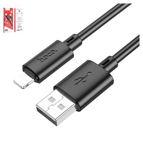 USB-кабель Hoco X88, Lightning, 100 см, 2.4 А, чорний