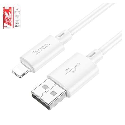 USB-кабель Hoco X88, Lightning, 100 см, 2.4 А, белый