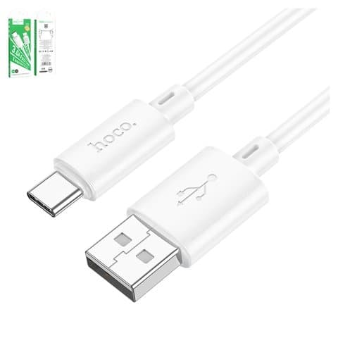 USB-кабель Hoco X88, Type-C, USB, 100 см, 3.0 А, белый
