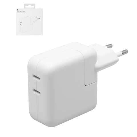 Сетевое зарядное устройство Apple A2676, 35 Вт, 220 B, белое, 2 порта