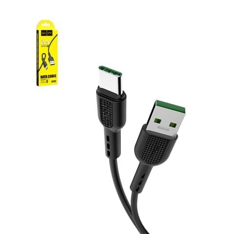 USB-кабель Hoco X33, USB тип-C, USB тип-A, 100 см, 5 А, чорний, VOOC, #6931474706119
