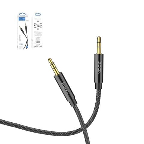 AUX-USB-кабель Hoco UPA19, Jack 3.5 на Jack 3.5, 200 см, чорний