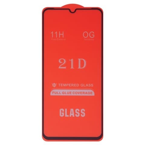 Закаленное защитное стекло Samsung SM-A145 Galaxy A14, SM-A146 Galaxy A14 5G, совместимо с чехлом, черное, Full Glue (клей по всей площади стекла)