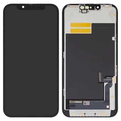 Дисплей Apple iPhone 13, черный | с тачскрином | High Copy, OLED, SL OEM hard | дисплейный модуль, экран, монитор