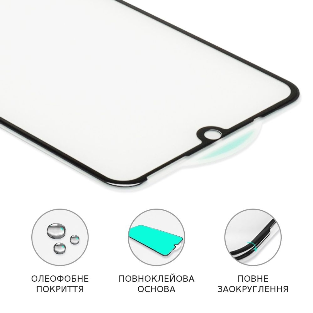 Закаленное защитное стекло Xiaomi Mi 11 Lite, Poco M3 Pro, черное, Full Glue (клей по всей площади стекла), Люкс, 0.3 мм, 4D ARC, совместимо с чехлом