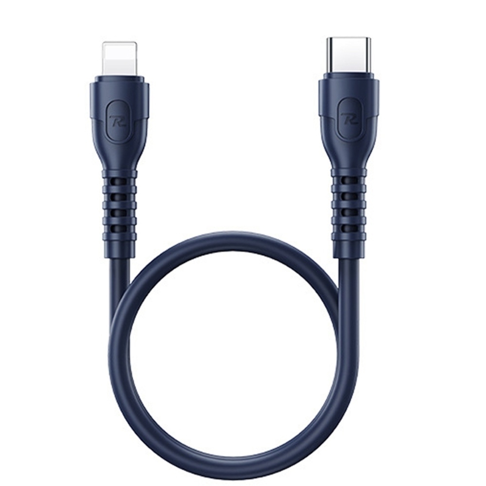 USB-кабель Remax RC-C022, Type-C на Lightning, Power Delivery (20 Вт), 30 см, синій