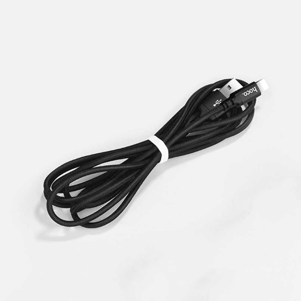 USB-кабель Hoco X14, Lightning, 2.4 А, 200 см, чорний