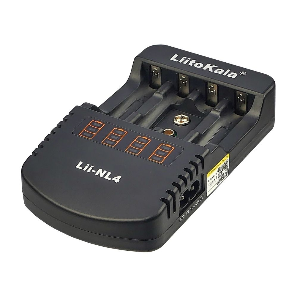 Сетевое зарядное устройство с тестером LiitoKala Lii-NL4, для аккумуляторов 18650, АА, ААА и других, 4 слота