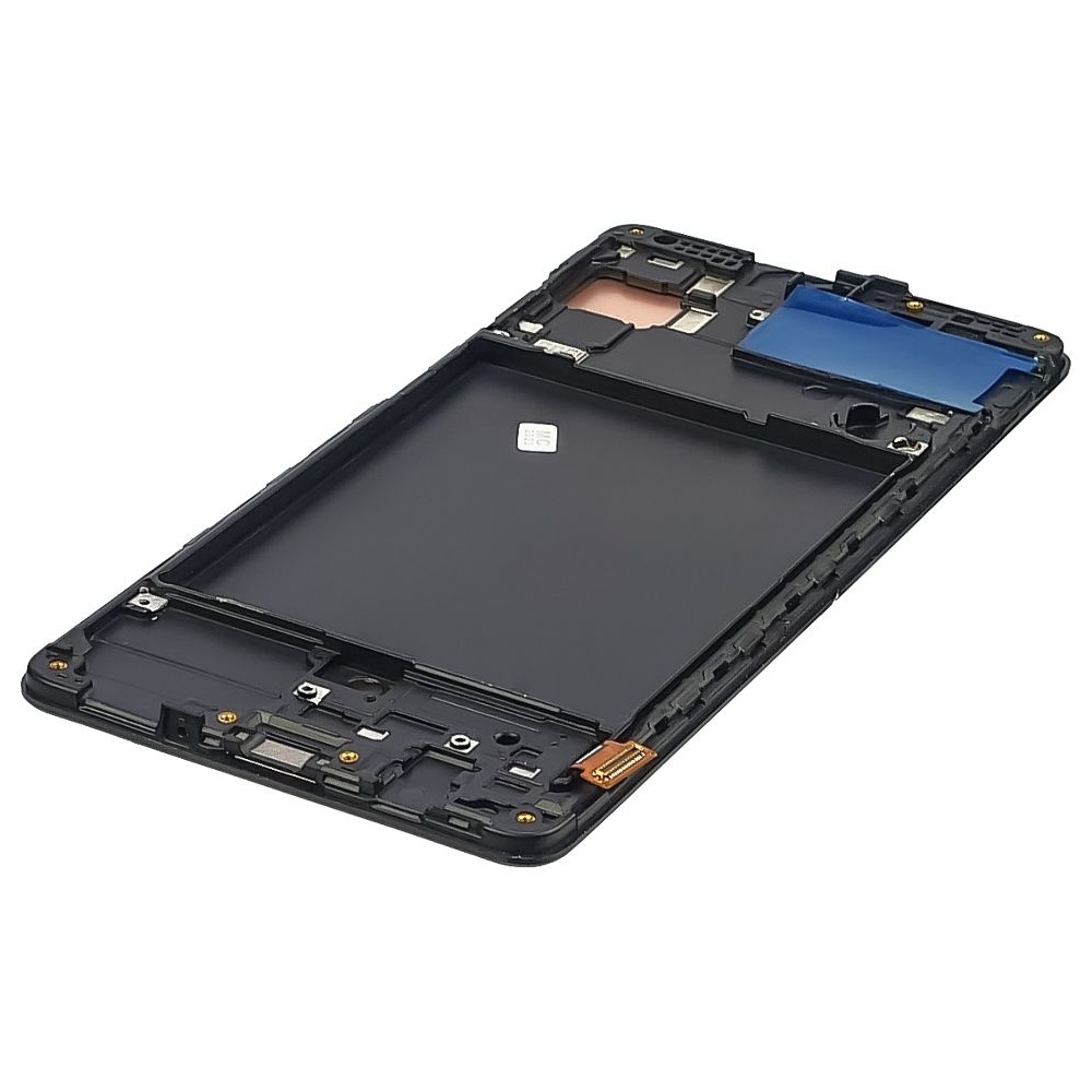 Дисплей Samsung SM-A715 Galaxy A71, черный | с тачскрином | с передней панелью | High Copy, OLED, со стандартным ободком | дисплейный модуль, экран