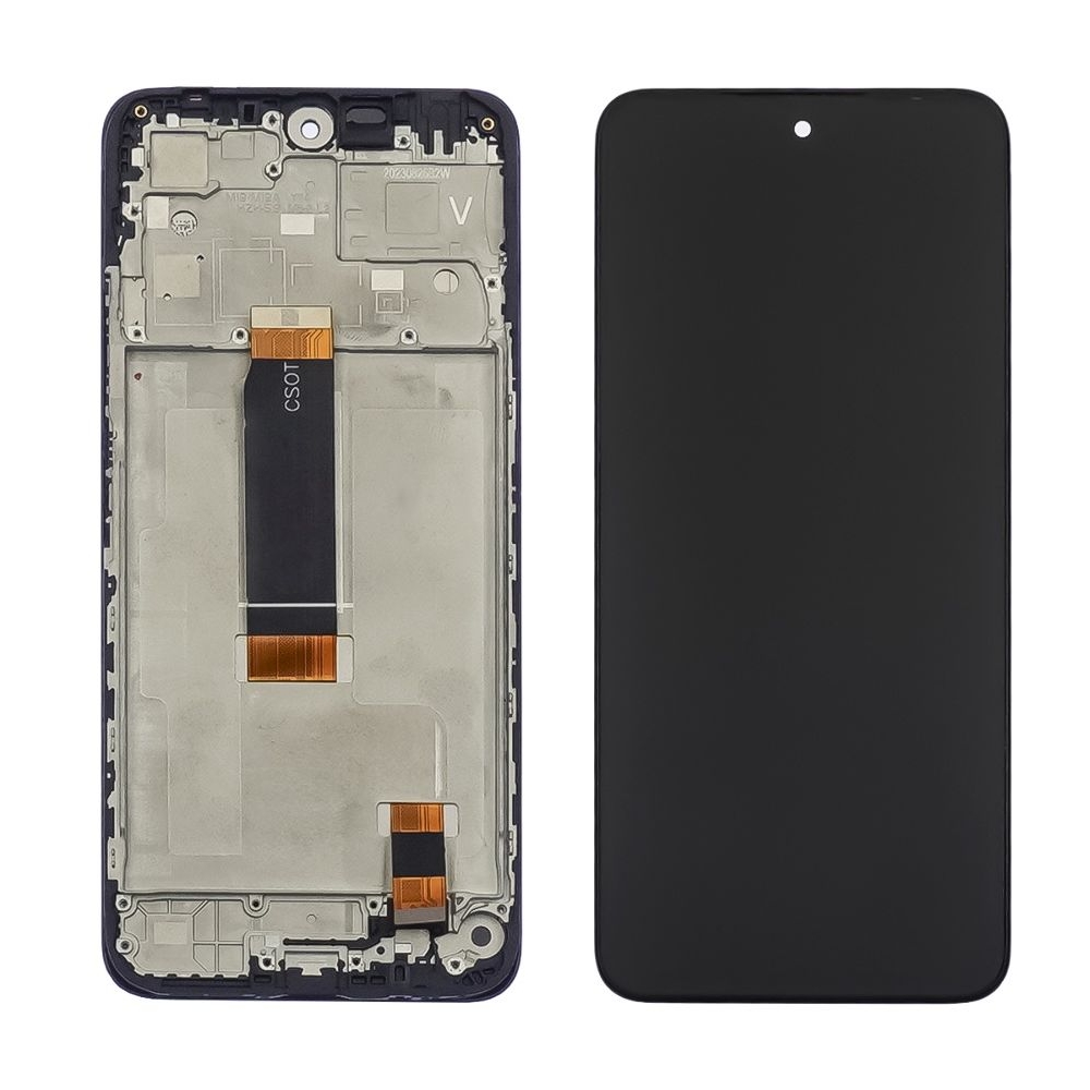 Дисплей Xiaomi Redmi 12, 23053RN02A, 23053RN02I, 23053RN02Y, черный | с тачскрином | с передней панелью | High Copy | дисплейный модуль, экран, монитор