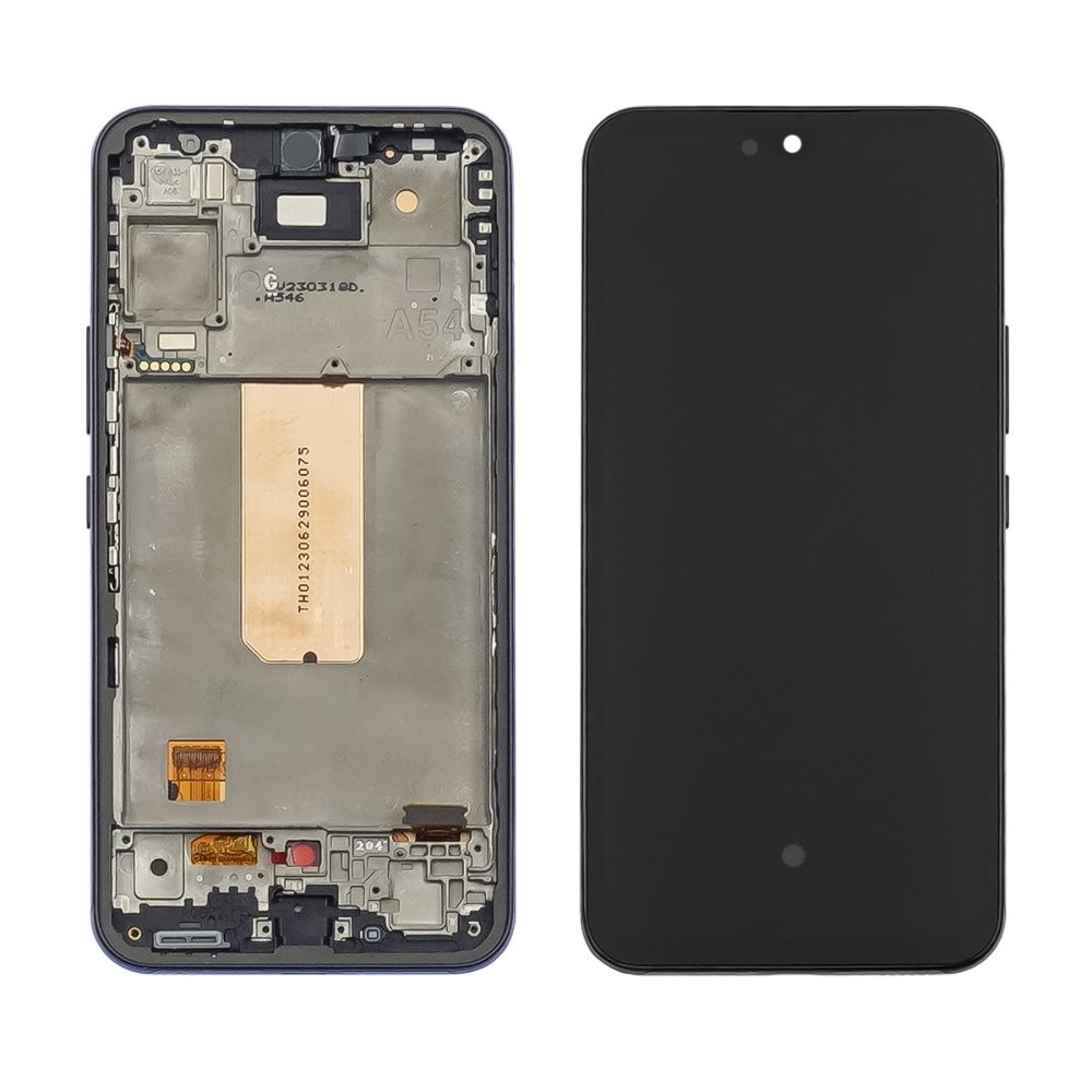Дисплей Samsung SM-A546 Galaxy A54 5G, черный | с тачскрином | c передней панелью | High Copy, OLED, с широким ободком | дисплейный модуль, экран, монитор