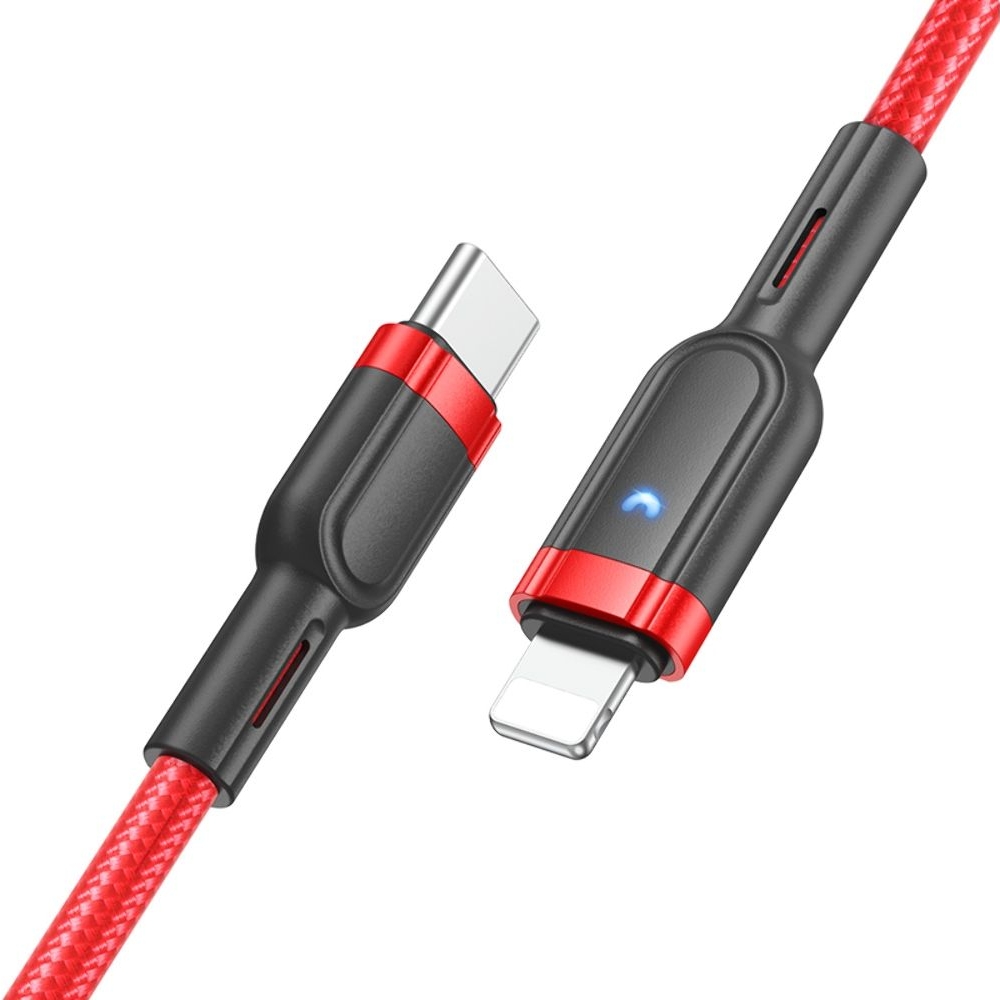 USB-кабель Hoco U117, Type-C на Lightning, 120 см, красный