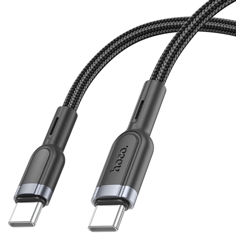 USB-кабель Hoco U117, Type-C на Type-C, Power Delivery (100 Вт), 120 см, чорний