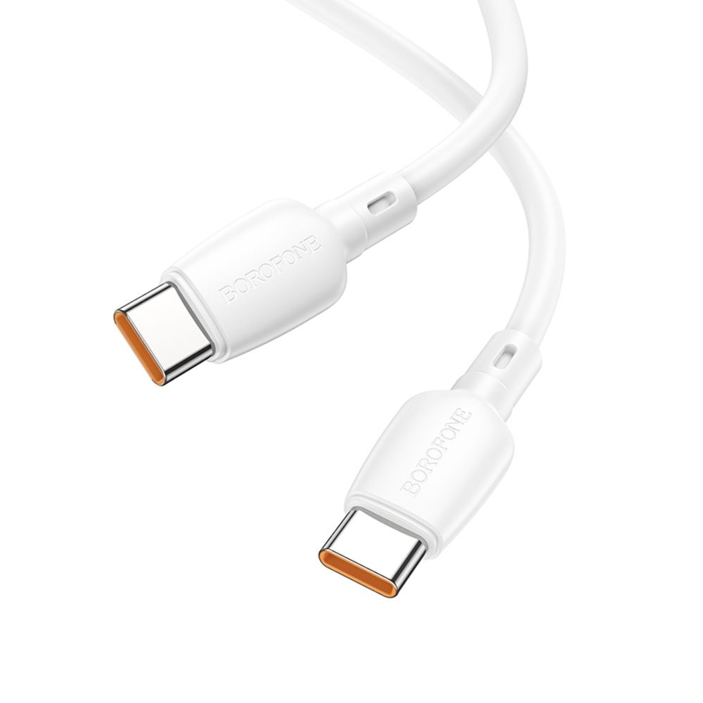 USB-кабель Borofone BX93, Type-C на Type-C, Power Delivery (100 Вт), 100 см, білий