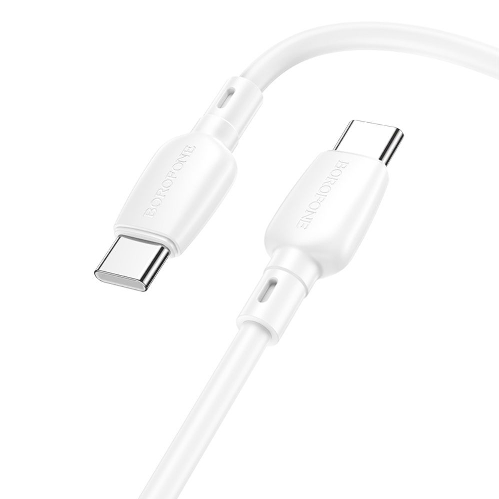 USB-кабель Borofone BX93, Type-C на Type-C, Power Delivery (60 Вт), 100 см, білий