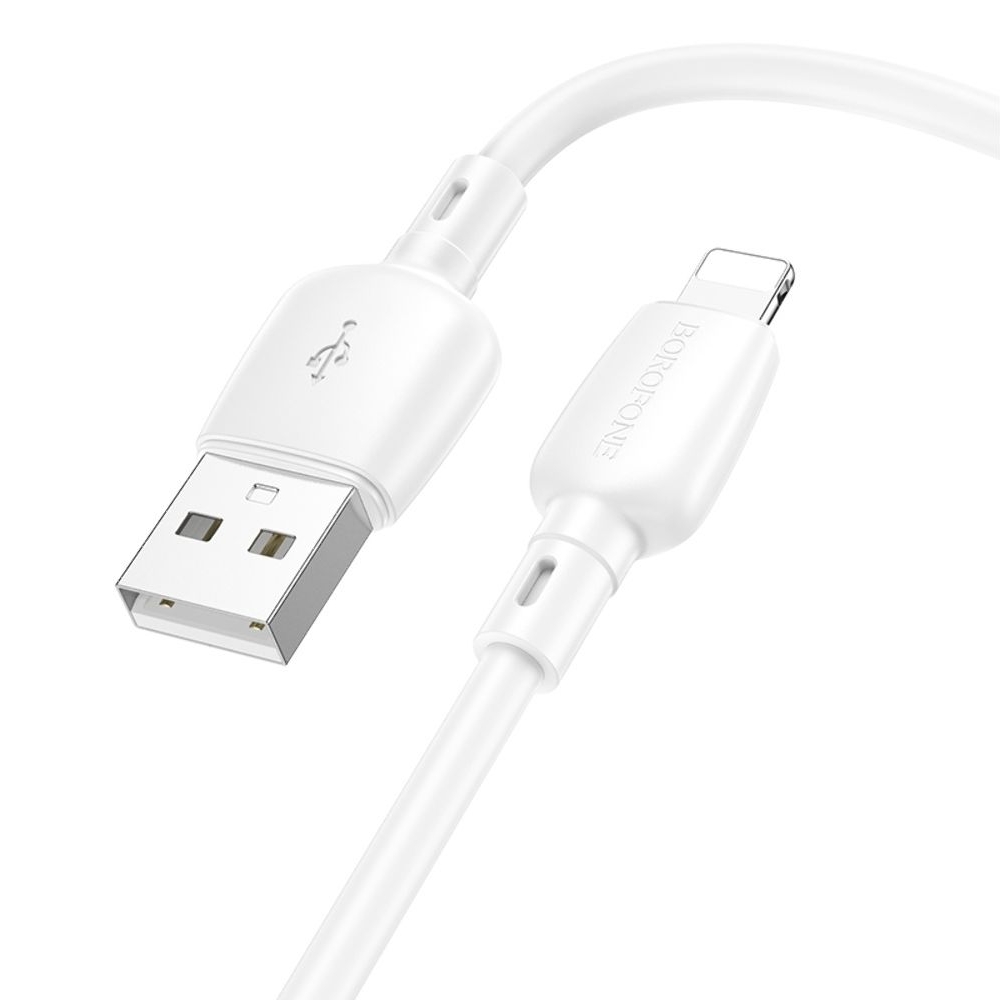 USB-кабель Borofone BX93, USB на Lightning, 100 см, білий