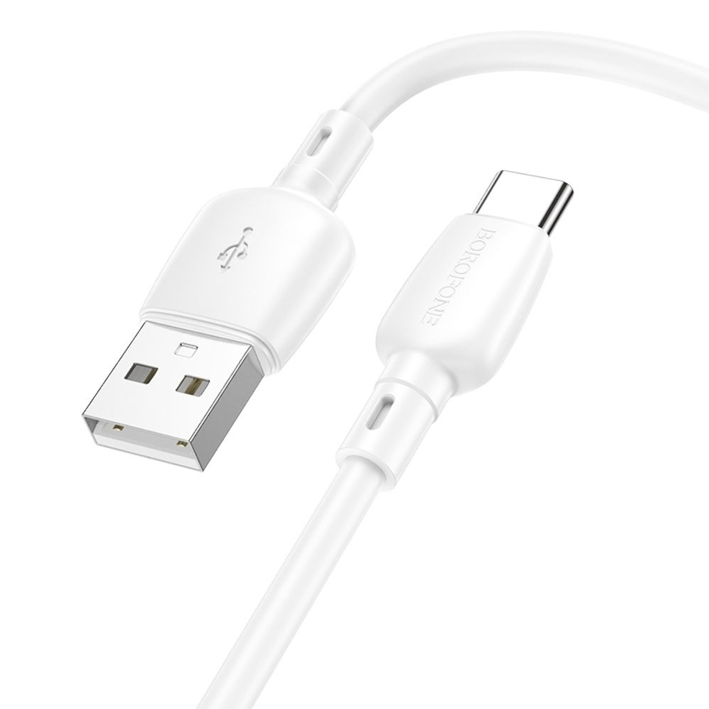 USB-кабель Borofone BX93, USB на Type-C, Power Delivery (27 Вт), білий