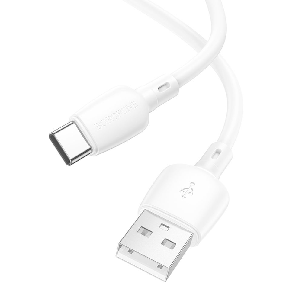 USB-кабель Borofone BX93, USB на Type-C, Power Delivery (27 Вт), білий
