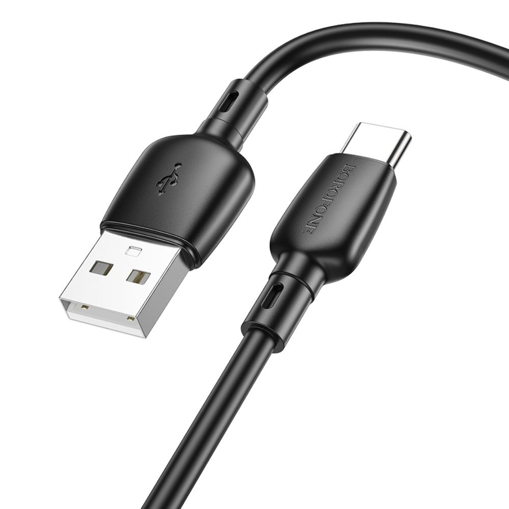 USB-кабель Borofone BX93, USB на Type-C, Power Delivery (27 Вт), чорний