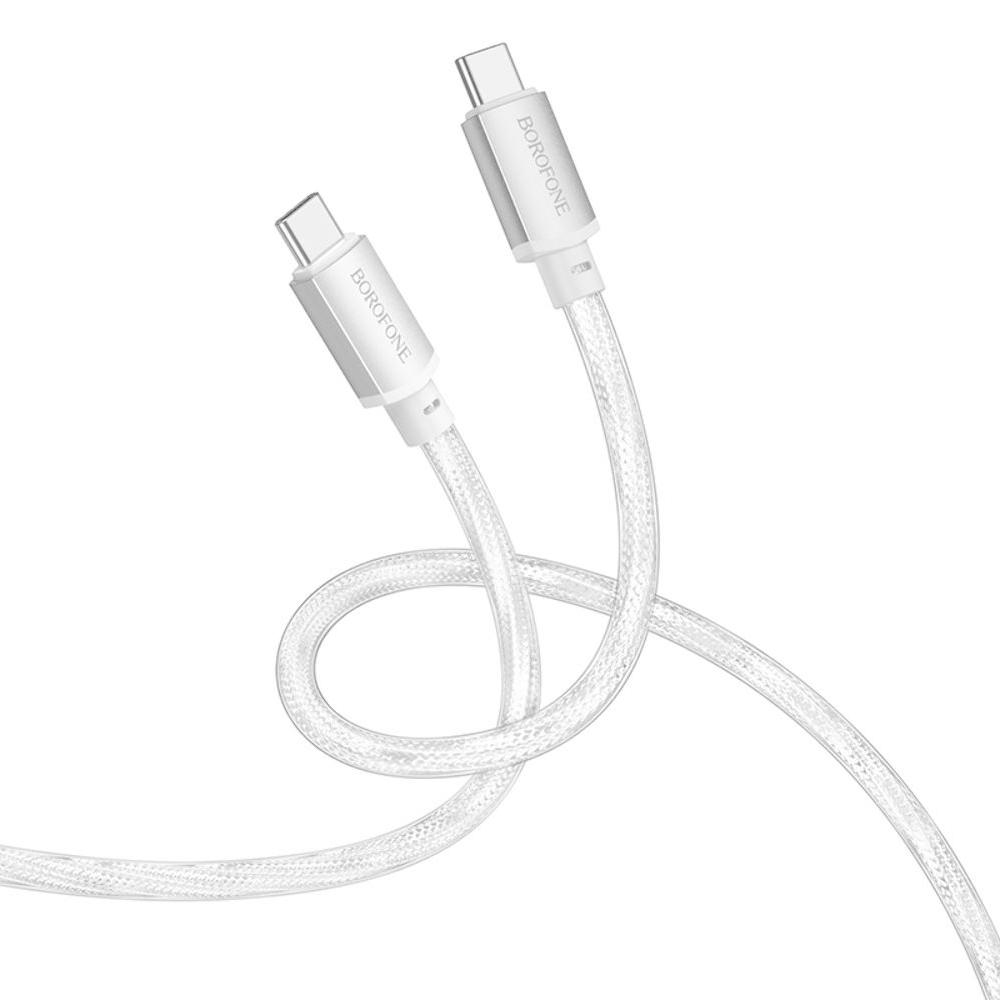 USB-кабель Borofone BX95, Type-C на Type-C, Power Delivery (60 Вт), 100 см, серебристый