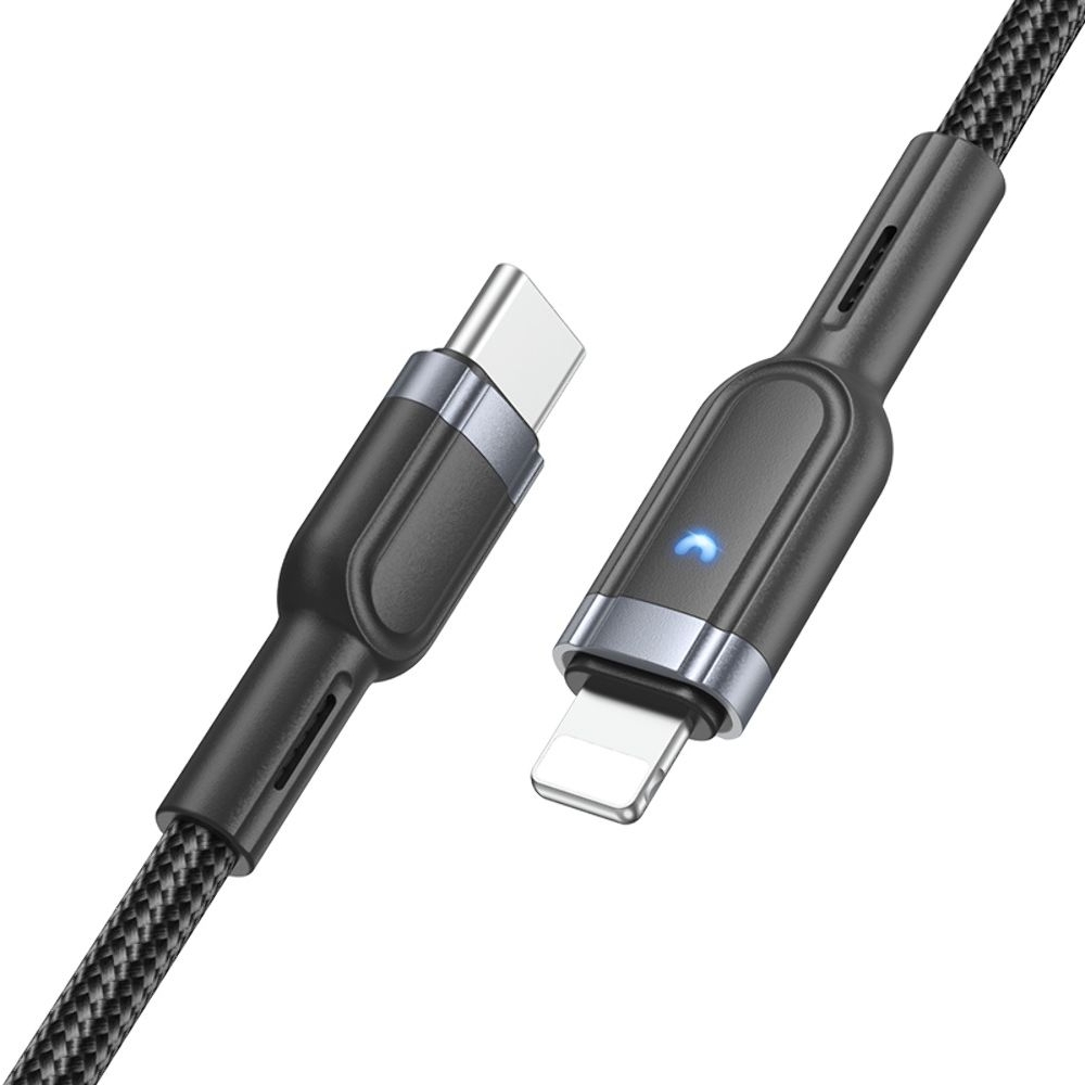 USB-кабель Hoco U117, Type-C на Lightning, 120 см, чорний