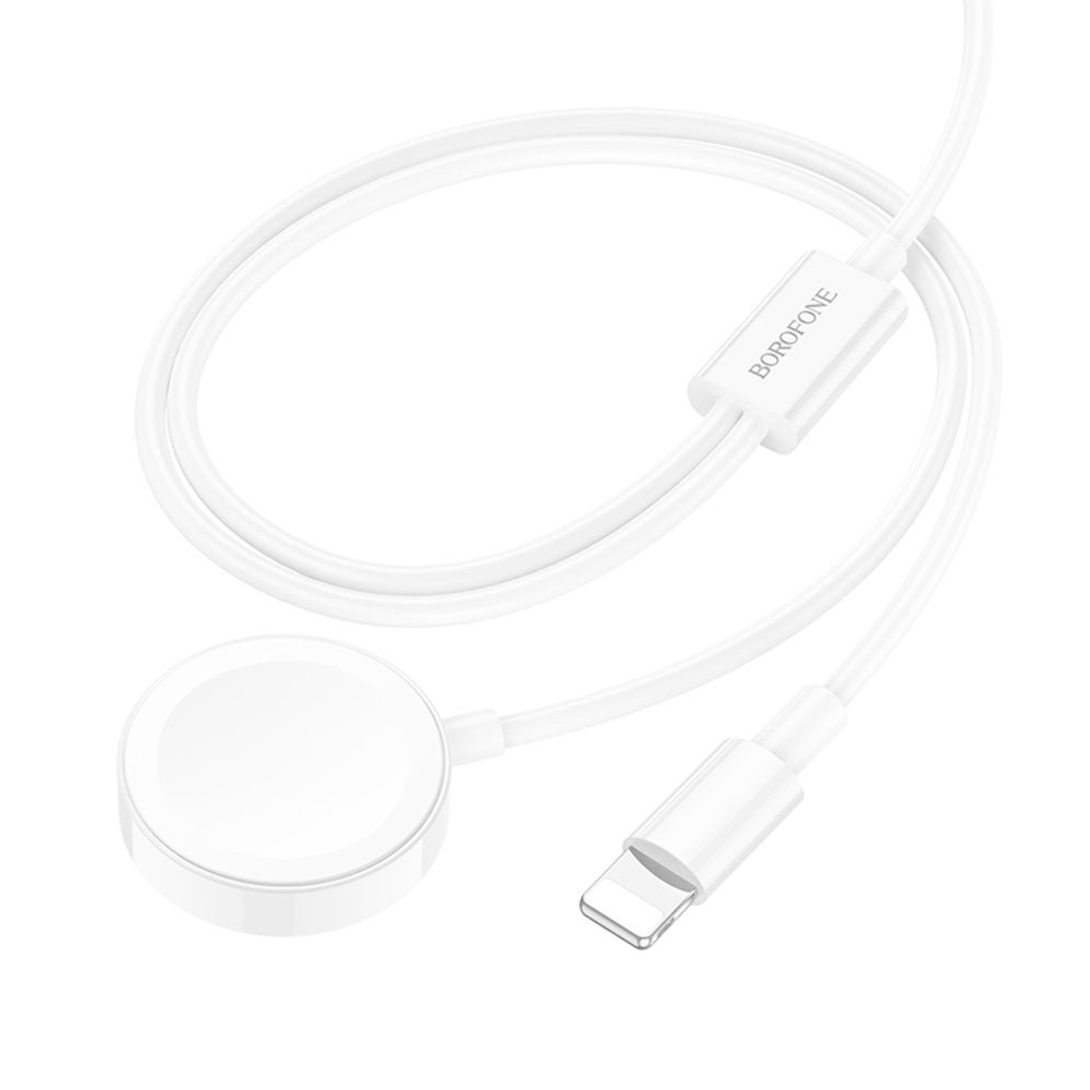 USB-кабель Borofone BQ22, 2 в 1, Lightning, iWatch, 100 см, білий