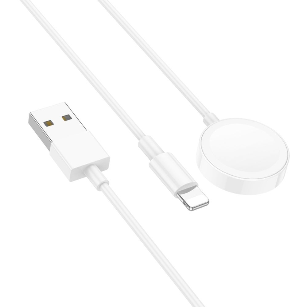 USB-кабель Borofone BQ22, 2 в 1, Lightning, iWatch, 100 см, белый