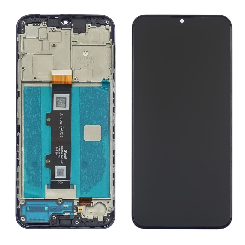 Дисплей Motorola Moto G20, XT2128-1, XT2128-2, черный | с тачскрином | с передней панелью | Original (PRC) | дисплейный модуль, экран, монитор