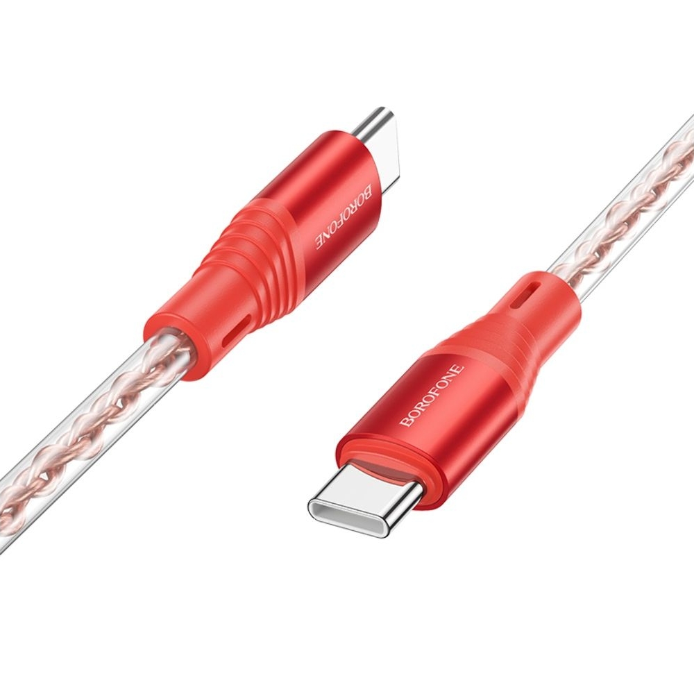USB-кабель Borofone BX96, Type-C на Type-C, Power Delivery (60 Вт), 100 см, красный