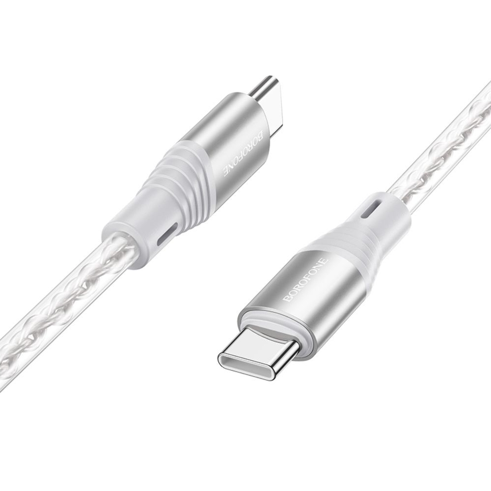 USB-кабель Borofone BX96, Type-C на Type-C, Power Delivery (60 Вт), 100 см, сірий