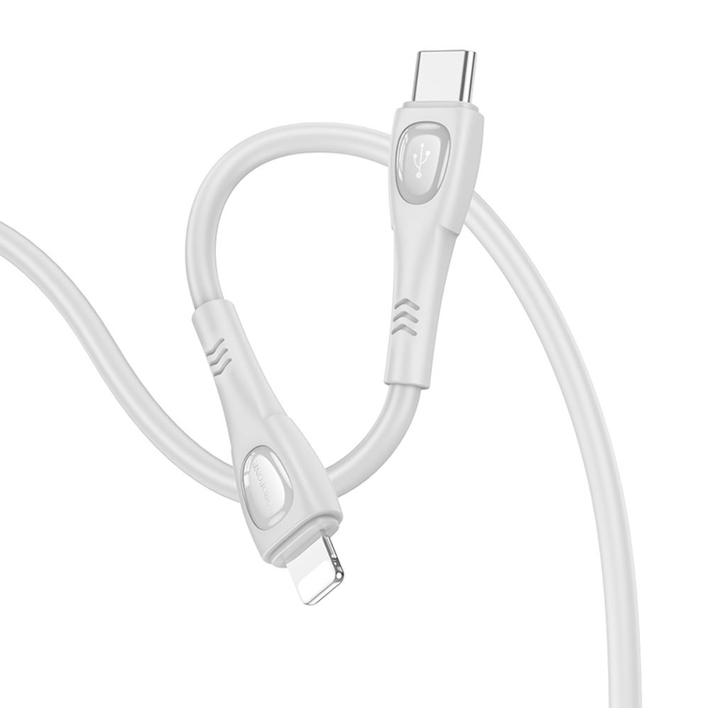 USB-кабель Borofone BX98, Type-C на Lightning, 27 Вт, 100 см, сірий