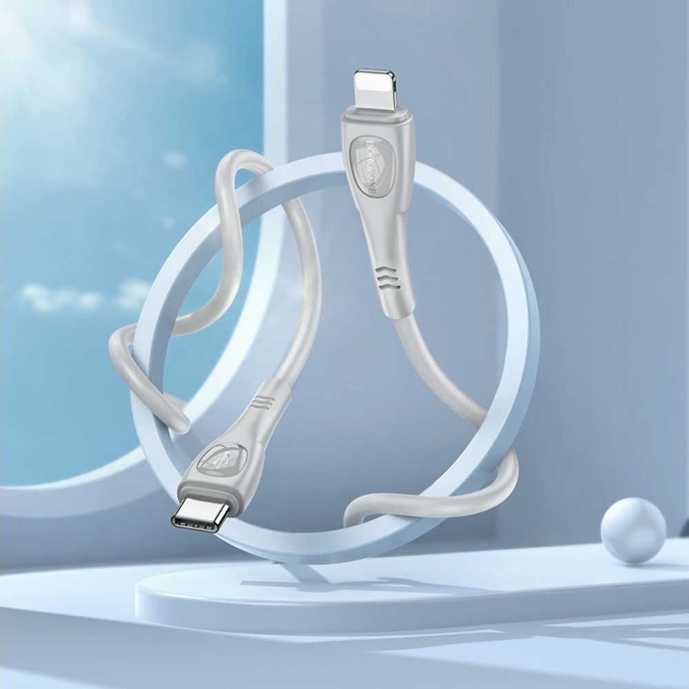 USB-кабель Borofone BX98, Type-C на Lightning, 27 Вт, 100 см, серый