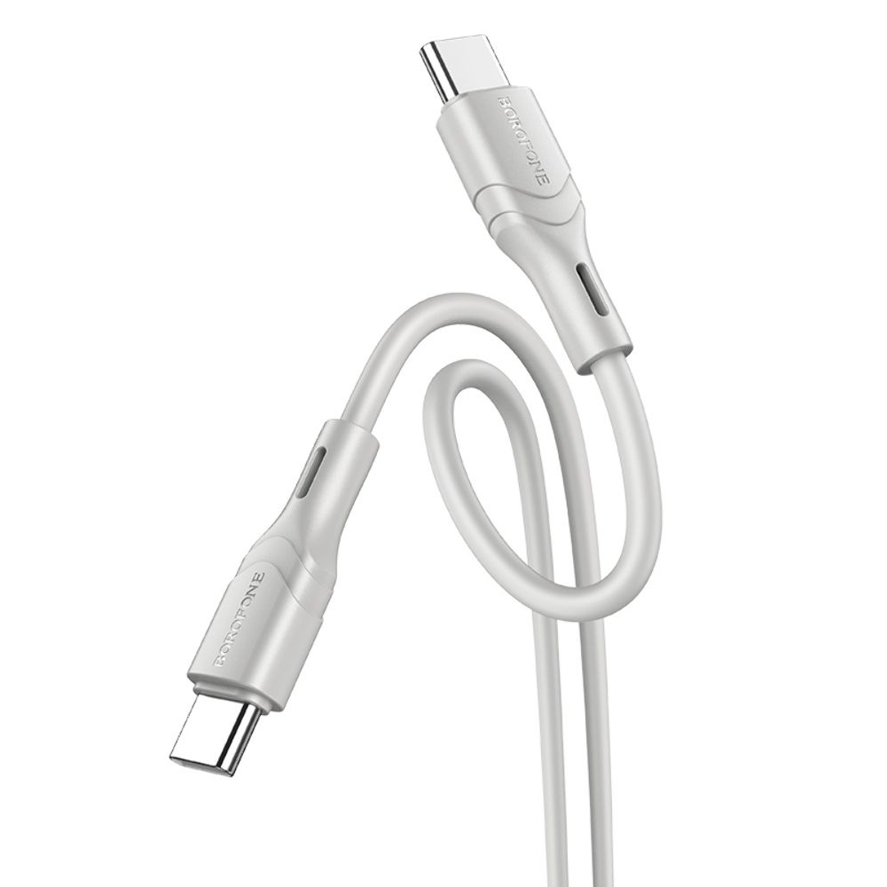 USB-кабель Borofone BX99, Type-C на Type-C, Power Delivery (60 Вт), 200 см, сірий