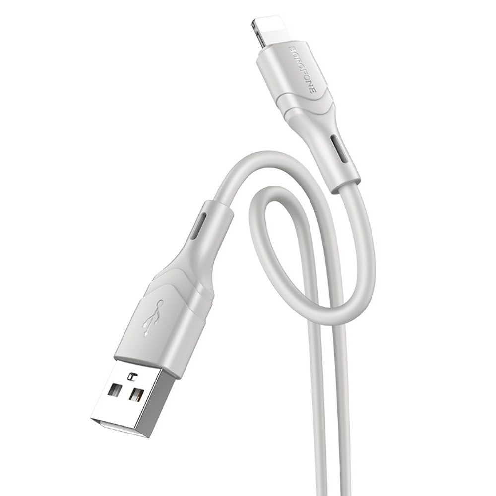 USB-кабель Borofone BX99, USB на Lightning, 100 см, серый